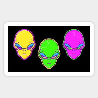 Three Alien Psychedelic Magnet